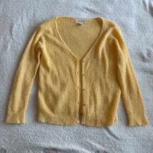 Cache Mustard Yellow Cardigan Sweater